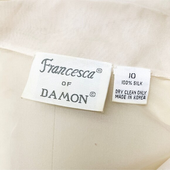 1970s Francesca of Damon Sheer Silk Blazer Blouse - 2 Pices - Picture 4 of 4